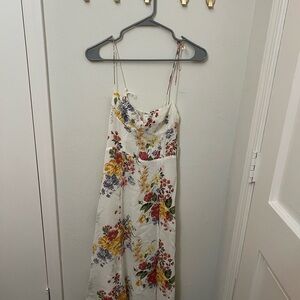 Reformation Floral Print Spaghetti Strap Dress, Sz 2